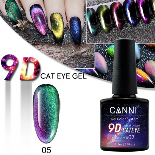 9D Cat Eye gel polish canni soak off Magic colourful 05